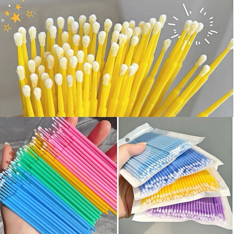 Tăm Bông Nhựa Ủ Phun Xăm Màu Ngẫu Nhiên pxtm