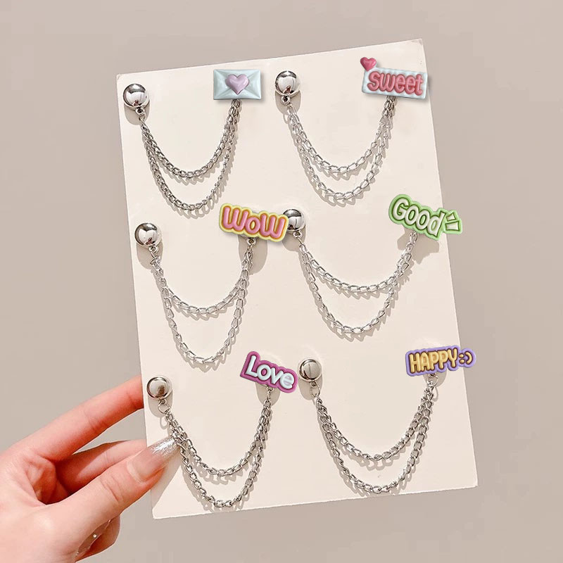 [YUNYUAN] Chân quần Kẹp cố định Quần hấp thụ từ tính Dây chuyền dụng cụ chống va đập Khóa từ tính