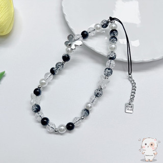 【Chamvn】Dây đeo cổ tay đa năng hình trái tim đính hạt cho điện thoại phong cách lạnh