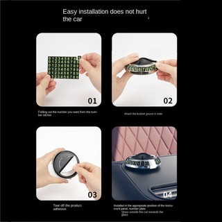 Giá đỡ điện thoại ô tô bảng điều khiển NEATDWELL, biển số đỗ xe tạm thời đa chức năng 2 trong 1, Hỗ trợ điều hướng đa năng 360° Giá đỡ điện thoại xoay để sử dụng trên ô tô