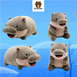 Moo Deng Đồ chơi sang trọng Vui nhộn nảy lợn Hippo Búp bê sang trọng Thái Lan Pygmy Hippo Đồ chơi nhồi bông Trang trí phòng ngủ Đồ chơi làm dịu em bé Quà tặng sinh nhật Quà tặng Giáng sinh COD