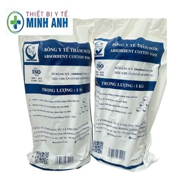 Bông cân y tế An Lành 1kg-bông y tế thấm nước