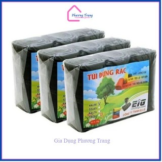 3 cuộn (1kg) túi đựng rác đen, bao rác tự phân hủy sinh học trung 55x65 - Phương Trang