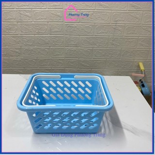 Combo 4 Giỏ Đựng Đồ Có Quai Xách Nhựa, Giỏ Đựng Đồ Nhà Tắm, Đựng Mỹ Phẩm Đa Năng - Phương Trang