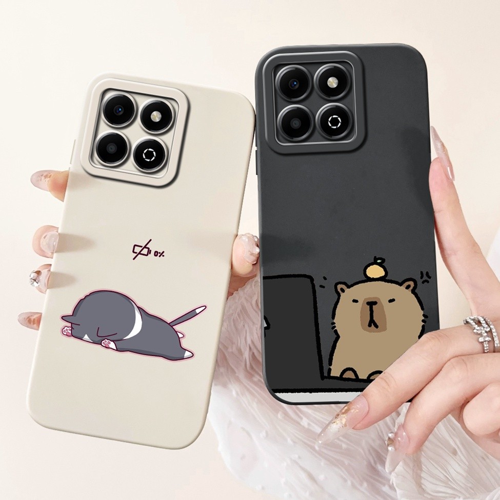 Honor X6b Ốp Lưng Gấu Trúc Dễ Thương Hoa Mèo Thẩm Mỹ Thời Trang Sang Trọng Ốp lưng Honor X6b JDY-LX1 JDY-LX2 Ốp Lưng Silicon