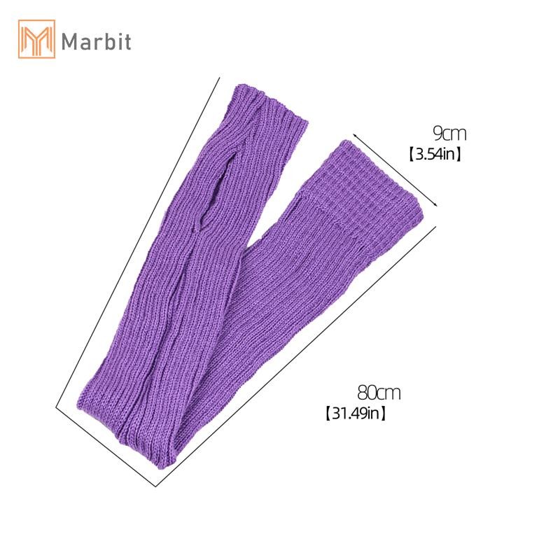 Marbit 80cm Nữ Chân Ấm Mùa Đông Cô Gái Nữ Chân Bao Cho Phòng Tập Gym Dệt Kim Len Khiêu Vũ Ba Lê Yoga Rời Tất Dài Stocking Mới