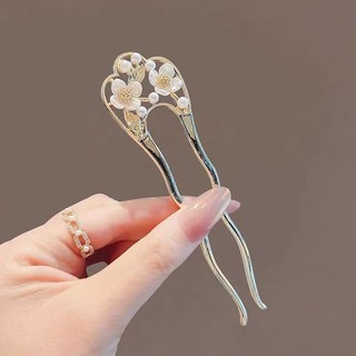 Mauropoli [Sẵn Sàng] Kẹp Tóc Hoa Ngọc Trai Thanh Lịch Nữ Hiện Đại Đơn Giản Kẹp Tóc Đôi Kẹp Tóc Hình Chữ U Kẹp Tóc Cao Cấp Cảm Giác Chèn Lược