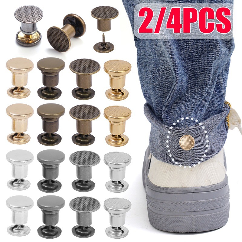 Kẹp cố định quần áo thắt lưng - Móc khóa đáy phẳng ngắn bằng kim loại - Vô hình, có thể tháo rời, có thể điều chỉnh - Dành cho túi xách, mũ, áo sơ mi, chốt còng móng tay - Chốt vít không khâu