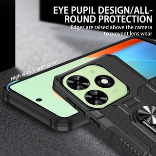 Dành Cho Tecno Spark Go 2024 Ốp điện thoại PC Cứng Lưng Mềm TPU Edge Bảo Vệ Camera Nhẫn Giá Đỡ Chân Đế Chống Sốc Mỏng Bao