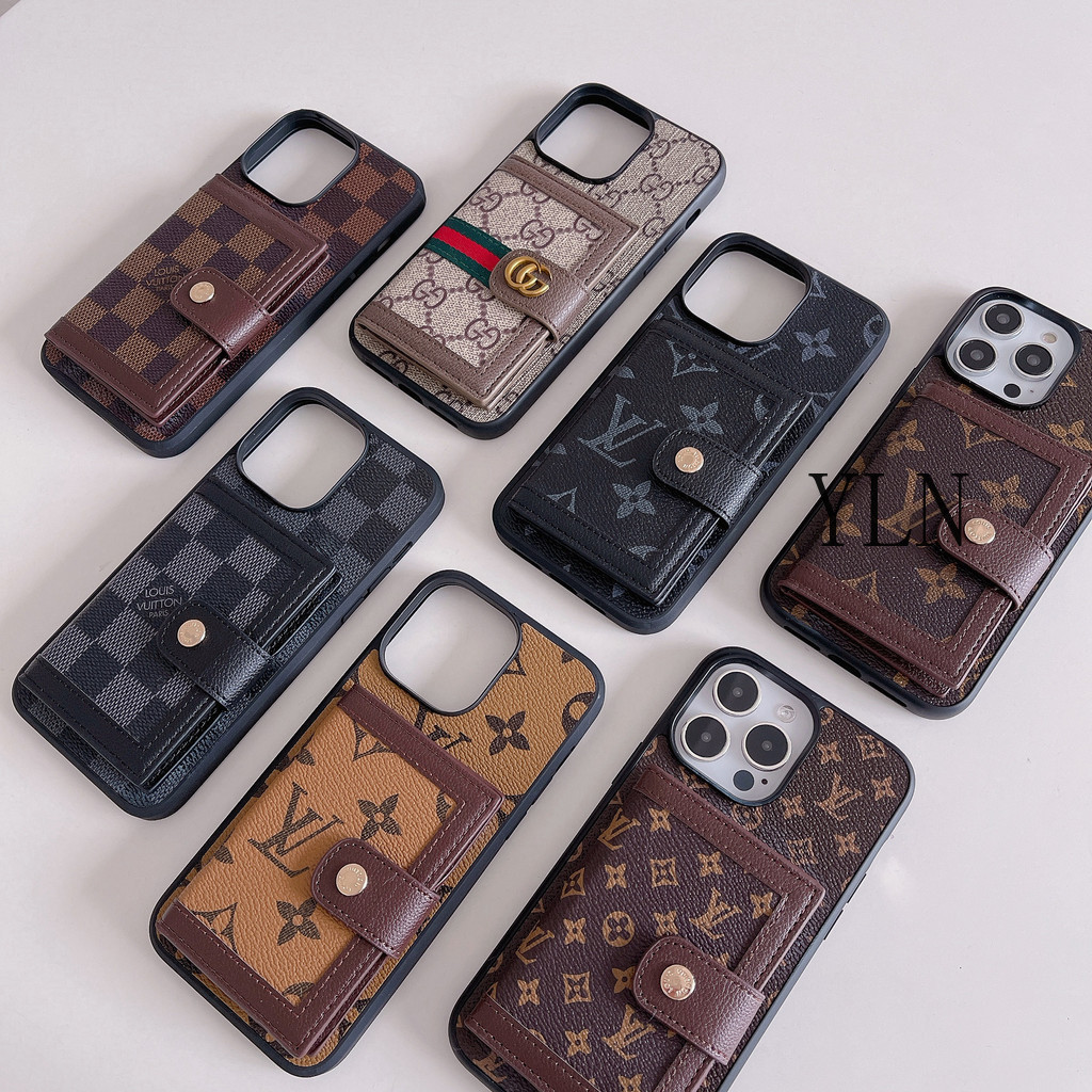 Dành Cho iPhone 16 PRO MAX 15 Pro Max 14 13 12 11 PRO MAX 7 8 14 15 16 PLUS XR X XS MAX Cao Cấp Cổ Điển Phong Cách Retro Da PU Vỏ Điện Thoại Sang Trọng Có Khe Cắm Ví Thẻ Vỏ Chống Sốc