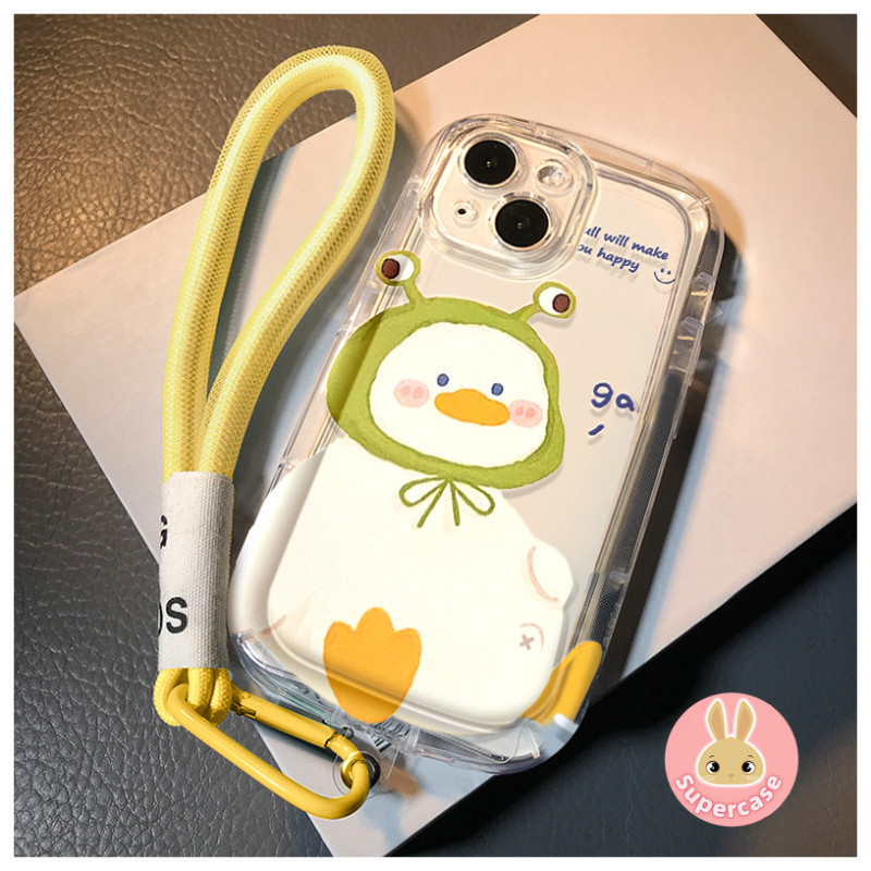 Ốp Điện Thoại Vịt Ếch Dễ Thương Cho IQOO 13 NEO 10R 10 Pro Plus 9 SE Z10X Z10 Z9 Z7 Pro Z6 Pro Vỏ Điện Thoại Vịt Trắng Hoạt Hình Vỏ Mềm Chống Rơi
