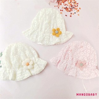 Mg-baby Bé Gái Ren Nón Hoa Chống Nắng Mũ Chống Nắng Dễ Thương Cho Mùa Xuân Hè