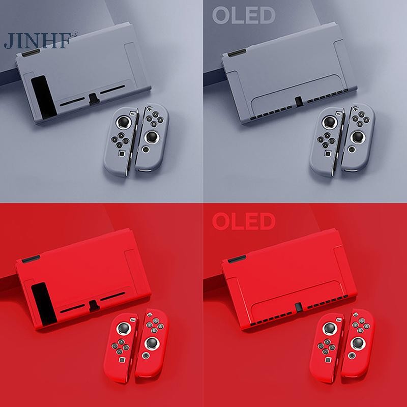 Ốp bảo vệ JINHF Tương thích với bảng điều khiển OLED và Joy-Cons, có thể được chèn vào Dock với HOT