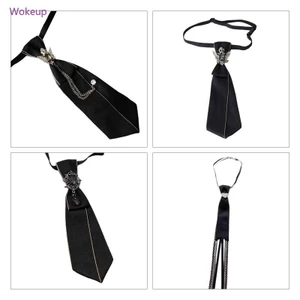 Woke Nam Nữ Bé Trai Vintage Có Thể Điều Chỉnh Cà Vạt Gothic Steampunk Cho Kim Cương Giả Dây Kim Loại Dây Buộc Pre-Tied Sang Trọng Decorati