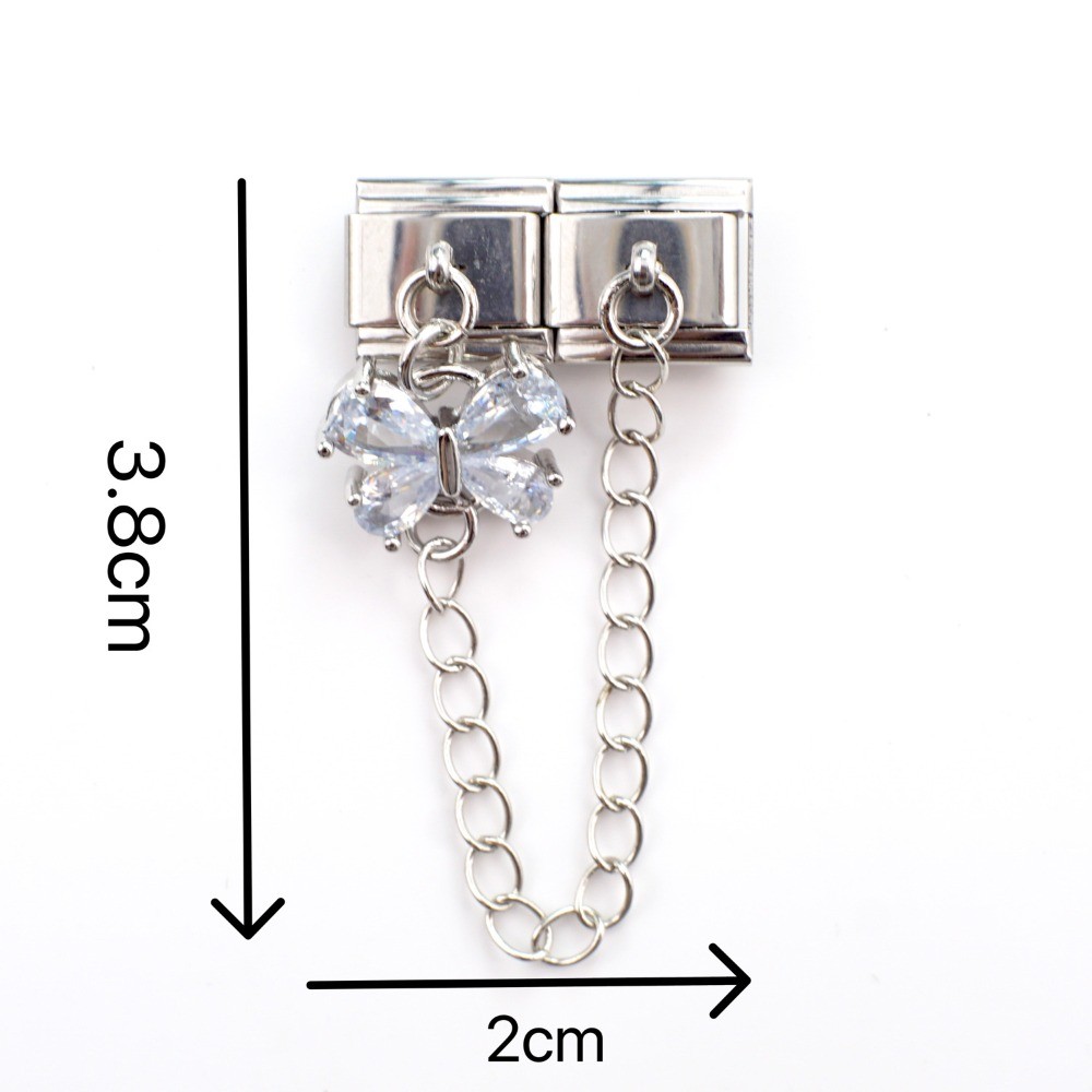 Mới Phong Cách Ý Mô Đun Vòng Tay Mặt Dây Chuyền Series Đuôi Dây Móc Series Tạo Kiểu Cá Tính Dây Xích