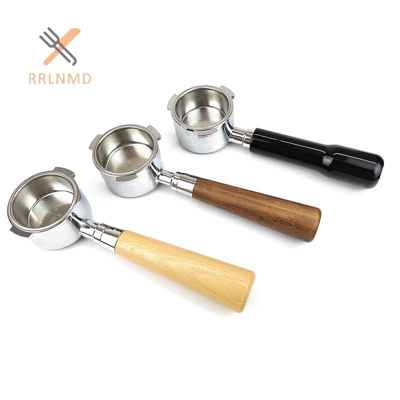 Rrlnmd 51mm Cà Phê Không Đáy Portafilter Tay Cầm Gỗ Cho Delonghi Dedica Ec680 Ec685 Giỏ Lọc Thay Thế Barista Phụ Kiện MỚI