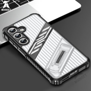 Dành cho Samsung Galaxy S24 FE S23 FE S21 FE S20 FE 5G Ốp điện thoại PC cứng trong suốt TPU mềm tích hợp chân đế ẩn Chống rơi Vỏ mỏng chống sốc