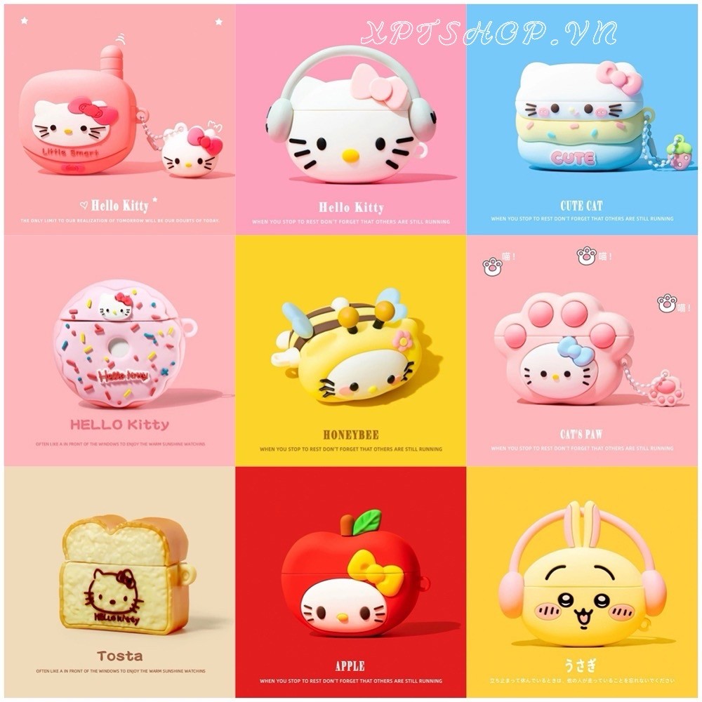 Ốp điện thoại silicon Cat Series cho AirPods 4 /Pro /Pro2 /3 / 2 / 1 Vỏ tai nghe Bluetooth không dây thế hệ