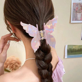 Kẹp Tóc Bướm Chống Trơn Trượt Cho Bé Gái, Kẹp Tóc Giả Cho Đám Cưới / Tiệc / Sử Dụng Hàng Ngày, Phụ Kiện Tóc PVC Có Tay Cầm An Toàn