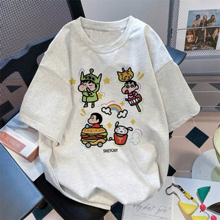 Áo Phông Thun Form Rộng unisex Nam nữ Cậu bé Shin M
