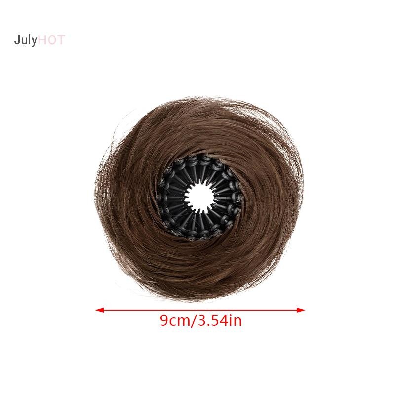 Julyhot Kẹp Tóc Giả Chignon Thẳng, Tóc Nối Dài Updo, Bun Tóc Mảnh Cho Nữ