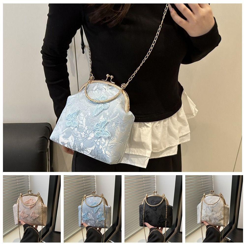 Túi tiệc WOAY, Túi dạ hội dây chuyền Polyester, Túi đeo vai thêu thời trang nữ
