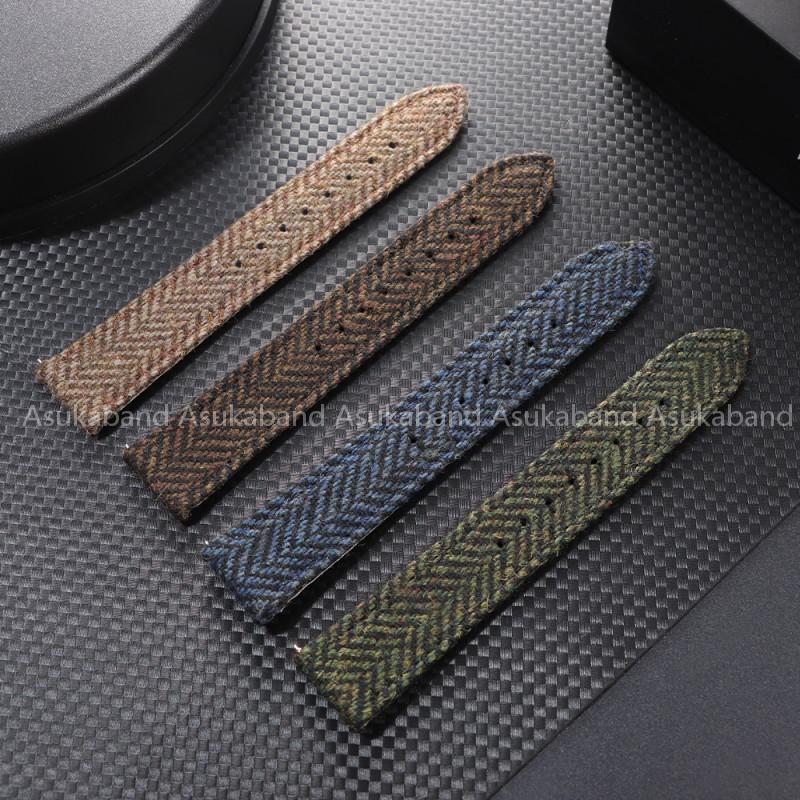 Vintage Nylon Da Đồng Hồ Dây Đeo 18mm 20mm 22mm Phong Cách Anh Quốc Retro Dệt Vải Bò Da Đồng Hồ Phát Hành Nhanh Đồng Hồ Vòng Tay Nam Nữ Quà Tặng Xanh Xanh Nâu