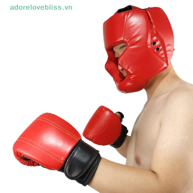 THÊM Bảo vệ mũ bảo hiểm cho trẻ em và người lớn Huấn luyện Bảo vệ mặt kín Boxing Muay Thái Thiết bị bảo vệ chiến đấu BSS