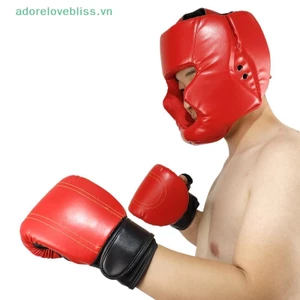 THÊM Bảo vệ mũ bảo hiểm cho trẻ em và người lớn Huấn luyện Bảo vệ mặt kín Boxing Muay Thái Thiết bị bảo vệ chiến đấu BSS