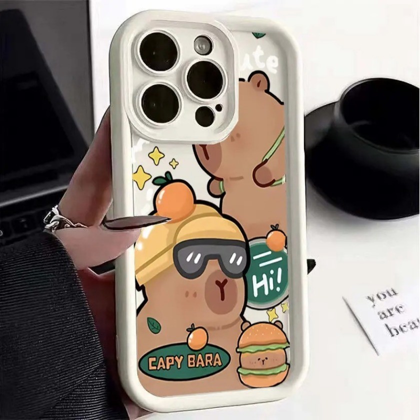 Ốp Điện Thoại Họa Tiết Capybara Thoáng Mát Cho OPPO A5 Pro Reno 13 Pro 13F 12 Pro 12F A3 4G Find X7 Ultra Ốp Lưng