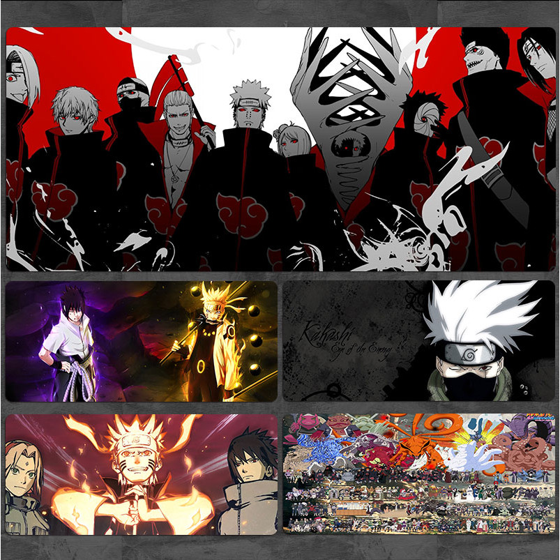 Naruto Anime Miếng Lót Chuột Lớn Naruto Uzumaki Hatake Kakashi Chơi Game Mousepad Sasuke Sas Hyuuga Hinata Akatsuki Bàn Phím Máy Tính Bàn Thảm