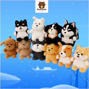 Rytanda Chó Sang Trọng Đồ Chơi Chó Dễ Thương Móc Chìa Khóa Chenery Corgi Husky Pacha Chó Vàng Mềm Mại Sang Trọng Trang Trí Trẻ Em Bạn Gái Quà Tặng Sinh Nhật