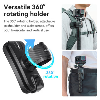 Dành cho giá đỡ gậy selfie Insta360 / DJI / GoPro, 360 ° Ba lô máy ảnh chuyển động xoay, phụ kiện treo nhanh