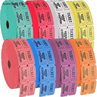 SRVN 1000 Chiếc Nhiều Màu Sắc Có Thể Xé Raffle Vé Đôi Cuộn Vé Nhập Học Trò Chơi Vé Cho Sự Kiện Lễ Hội Phần Thưởng Lớp Nhập Học.