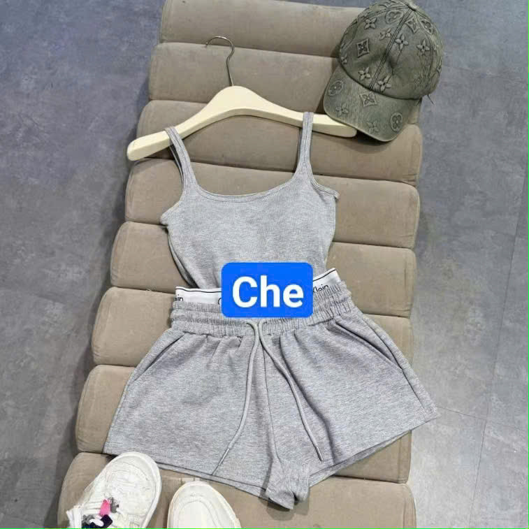 Set Bộ Quần Áo 2 Dây Cạp Cao Can Vin KCloset Bộ Mùa Hè Vải Cotton Mát Thời Trang Hàn Quốc NA813