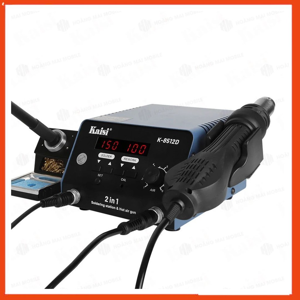Máy hàn 2 in 1 KAISI 8512D, khò liền hàn cầm tay, phù hợp mũi hàn T12