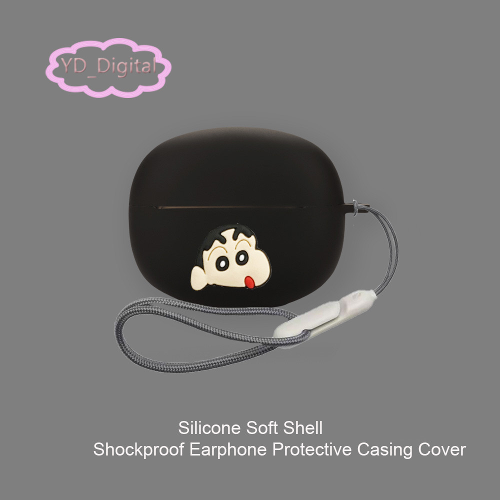 Dành Cho Honor Choice EarBuds Clip 2 Ốp Lưng Hoạt Hình Dễ Thương Tai Nghe Silicon Vỏ Mềm Chống Thấm Nước Tai Nghe Bảo Vệ Tai Nghe Tai Nghe Da Có Nhẫn