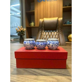 Cóng Bách Hoa xanh, cóng chim chào mào cao cấp, bộ 3 cóng đã gắn tai