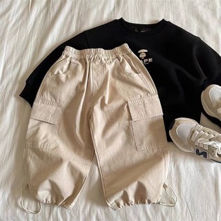 (1-10Y) Unisex Trẻ Em Phong Cách Hàng Hóa Quần Trẻ Em Quần Rời Đa Năng Quần Ống Rộng Cotton Baggy Quần Hàng Hóa