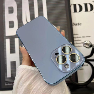 AG Nano Crystal Lens Acrylic Matte Phone Case Cho iPhone 11 12 13 14 15 16 Pro Max 14 Plus Ốp Lưng Thẩm Mỹ Chống Sốc Với Bảo Vệ Camera Vỏ Cứng iPhone 11 Full Cover