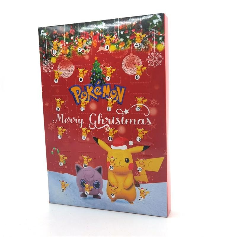 24 Cái / bộ Pokemon Giáng Sinh Mùa Vọng Lịch Pikachu Charizard PVC Nhân Vật Hành Động Hộp Bất Ngờ Sinh Nhật Halloween Đồ Chơi
