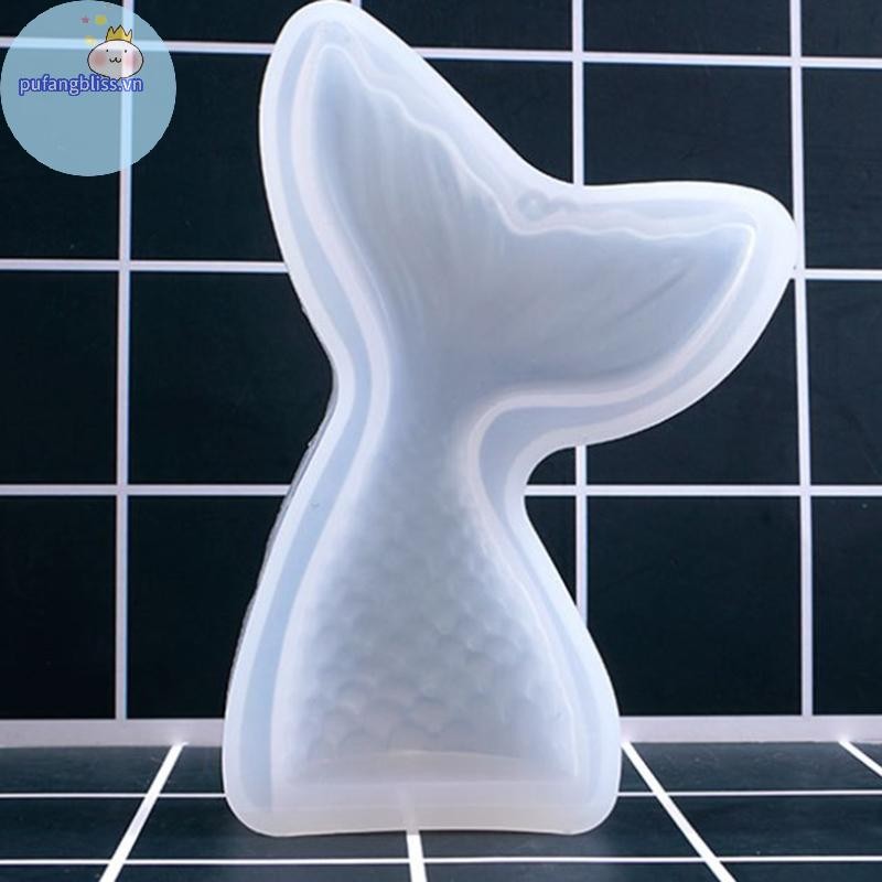 Pufangbliss Nàng Tiên Cá Đuôi Fondant Khuôn Bánh Khuôn Silicon Trang Trí Bánh Dụng Cụ Nướng Bánh VN