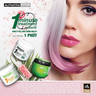 Kem ủ tóc 1 Phút Alphatra Classic 1 Minute Treatment with Keratin 1500gr [ TN ]