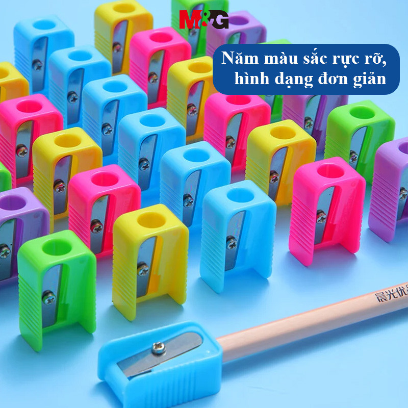 Máy Mài Mini M&G 1 Lỗ Đơn 8 mm-Aperture Màu Sắc Ngẫu Nhiên Di Động Bền Bút Chì Mài 1PC