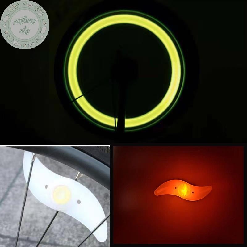 PUSKY Xe Đạp Bánh Xe Nói Đèn Lốp Đèn 3 Chế Độ LED Chống Nước Xe Đạp Cảnh Báo An Toàn Dễ Dàng Lắp Đặt Phụ Kiện Với VN