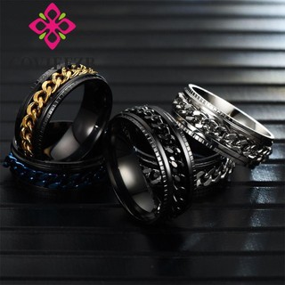 Covieezb Nữ Lo Âu Nhẫn Vintage Đơn Giản Inox Fidget Spinner Xoay Cho Thanh Thiếu Niên Nam Nhẫn