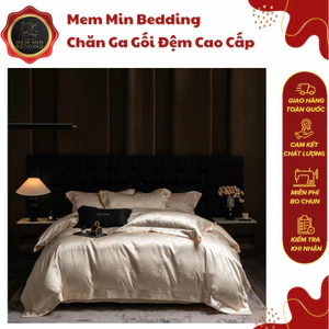 Bộ Chăn Ga Gối Gấm Dệt Cao Cấp Mềm Mịn Thiết Kế Độc Đáo Tinh Xảo Trang Nhã - MemMinbedding Luxury
