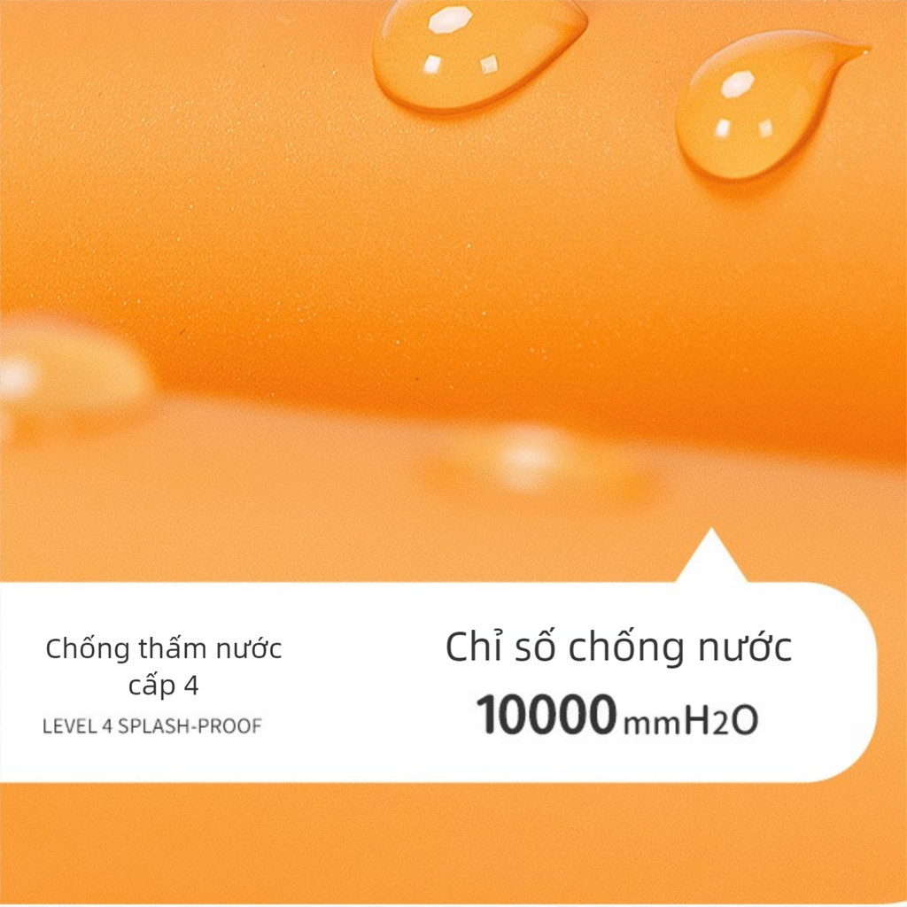 Áo mưa trẻ em 4-13 tuổi cao cấp có tấm chắn, kiểu rộng đeo được ba lô, chất liệu an toàn cho bé