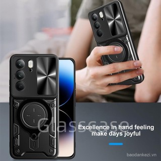 Ốp lưng cho Realme 14 X Pro Plus 14X 14Pro 14ProPlus 14Pro+ Realme14X Realme14Pro+ 5G, vỏ điện thoại kim loại có vòng bảo vệ, giá đỡ, đẩy camera, bảo vệ lưng cứng chống sốc