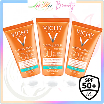 (Combo 3 Tuýp) Kem chống nắng Vichy Capital Soleil Dry Touch SPF50+++ 50ml